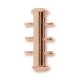 Slide Lock Clasps 3-strand Vertical Loops Copper Plated 3 Sets
