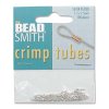 BeadSmith Crimp Tubes 1.5x1.5mm, 100pcs, Silver Plated