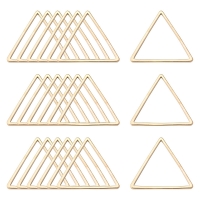 Earring Hoop Triangle Linking Rings 21x23mm Light Gold 20pcs