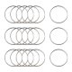 Earring Hoop Component, Linking Rings 25mm Silver Plated 20pcs