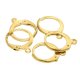 Stainless Steel Lever Back Ear Wire, Round, Gold Tone 10pcs