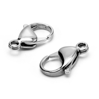 Lobster Claw Clasps 12mm Stainless Steel 10pcs