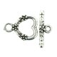 Toggle Clasps Heart 14x18mm 20 Sets Antique Silver