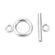 Toggle Clasps Stainless Steel Silver 16x12mm, 5 Sets