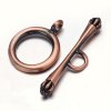 Toggle Clasp Large Round 24x18mm Brushed Brass 3 Sets