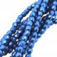 Fire Polished Faceted 2mm Round Beads 50pcs - CT SM Nebulas Blue