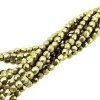 Fire Polished Faceted 2mm Round Beads 50pcs - CT SD Gold Cloud