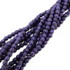 Fire Polished Faceted 2mm Round Beads 50pcs - Mtlc Suede Purple
