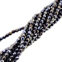 Fire Polished Faceted 2mm Round Beads 50pcs - LS Iris Navy