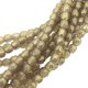 Fire Polished Faceted 2mm Round Beads 50pcs - Sueded Gld Sm Topz