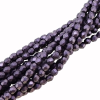 Fire Polished Faceted 3mm Round Beads 50pcs - CT SM Tawny Port