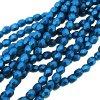 Fire Polished Faceted 3mm Round Beads 50pcs - CT SM Mtlc Marina