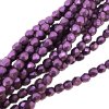 Fire Polished Faceted 3mm Round Beads 50pcs - CT SM Fuchsia Red