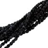 Fire Polished Faceted 3mm Round Beads 50pcs - Jet Black