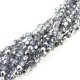 Fire Polished Faceted 3mm Round Beads 50pcs - Silver Half Coat