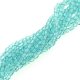 Fire Polished Faceted 3mm Round Beads 50pcs - Light Teal
