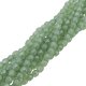 Fire Polished Faceted 3mm Round Beads 50pcs - Luster Stone Green