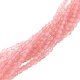 Fire Polished Faceted 3mm Round Beads 50pcs - Milky Pink