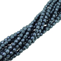 Fire Polished Faceted 3mm Round Beads 50pcs - CT SM Niagara