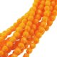 Fire Polished Faceted 3mm Round Beads 50pcs - Opq Sunflower Yllw