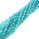 Fire Polished Faceted 3mm Round Beads 50pcs - Luster Iris Teal