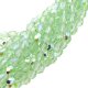 Fire Polished Faceted 3mm Round Beads 50pcs - Peridot AB