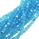 Fire Polished Faceted 3mm Round Beads 50pcs - Aquamarine AB