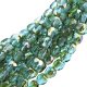 Fire Polished Faceted 3mm Round Beads 50pcs - Aqua Celcian