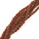 Fire Polished Faceted 4mm Round Beads 100pcs - Milky Caramel