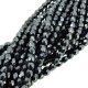 Fire Polished Faceted 4mm Round Beads 100pcs - Hematite