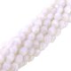 Fire Polished Faceted 4mm Round Beads 100pcs - Milky Lt Amy