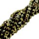 Fire Polished Faceted 4mm Round Beads 100pcs - Brown Iris