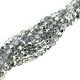 Fire Polished Faceted 4mm Round Beads 100pcs - Silver Half Coat