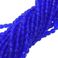 Fire Polished Faceted 4mm Round Beads 100pcs - Cobalt