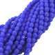 Fire Polished Faceted 4mm Round Beads 100pcs - Opaque Blue