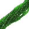 Fire Polished Faceted 4mm Round Beads 100pcs - Emerald Green