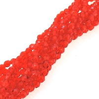 Fire Polished Faceted 4mm Round Beads 100pcs - Lt Siam Ruby