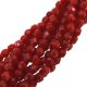 Fire Polished Faceted 4mm Round Beads 100pcs - Oxblood Red