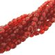 Fire Polished Faceted 4mm Round Beads 100pcs - Gold Marbled Siam