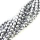 Fire Polished Faceted 4mm Round Beads 100pcs - Mat Mtlcs Silver