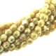 Fire Polished Faceted 4mm Round Beads 100pcs - LS Iris Ant Beige