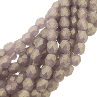 Fire Polished Faceted 4mm Round Beads 100pcs - Sueded Gold Amy