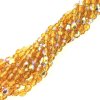 Fire Polished Faceted 4mm Round Beads 100pcs - Med Topaz AB