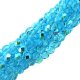 Fire Polished Faceted 4mm Round Beads 100pcs - Aquamarine AB