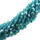 Fire Polished Faceted 4mm Round Beads 100pcs - Teal AB