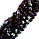 Fire Polished Faceted 4mm Round Beads 100pcs - Garnet AB
