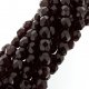 Fire Polished Faceted 6mm Round Beads 6"str - Garnet Red