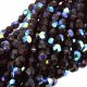 Fire Polished Faceted 6mm Round Beads 6"str - Garnet Red AB