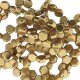 Czech Glass Honeycomb Beads 2-Hole 6mm 30 Pcs Crtl Pale Gold