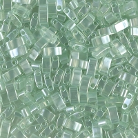 Miyuki Half Tila Beads 2.3 x 5mm 7.8GM Seafoam Green Luster
